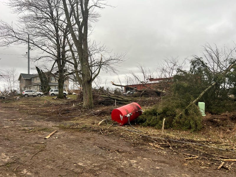 The National Weather Service will be checking out two suspected tornadoes in Michigan on Wednesday, one in Genesee County's Grand Blanc and one in Calhoun County's Marengo Township after a rare bout of severe weather blasted the state overnight.
