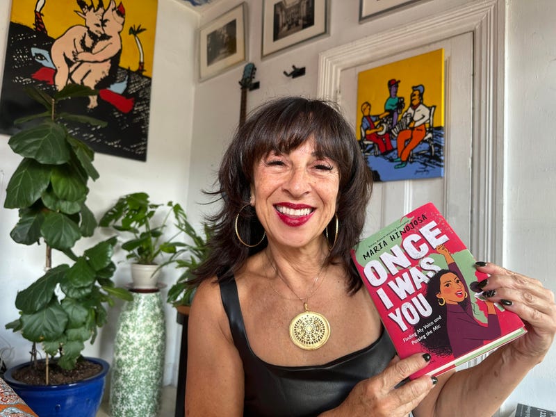 Maria Hinojoa with her book "Once I Was You"