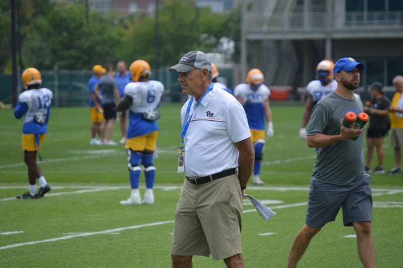 Mark Dantonio at Pitt practice