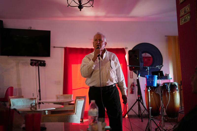 Mark Kampf, the winner of the Republican Party primary in the Nye County clerk's race, speaks at an event on July 16, 2022, in Pahrump, Nev.