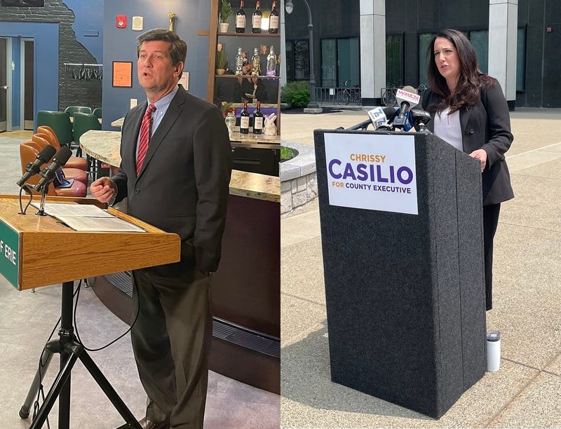 Mark Poloncarz and Chrissy Casilio