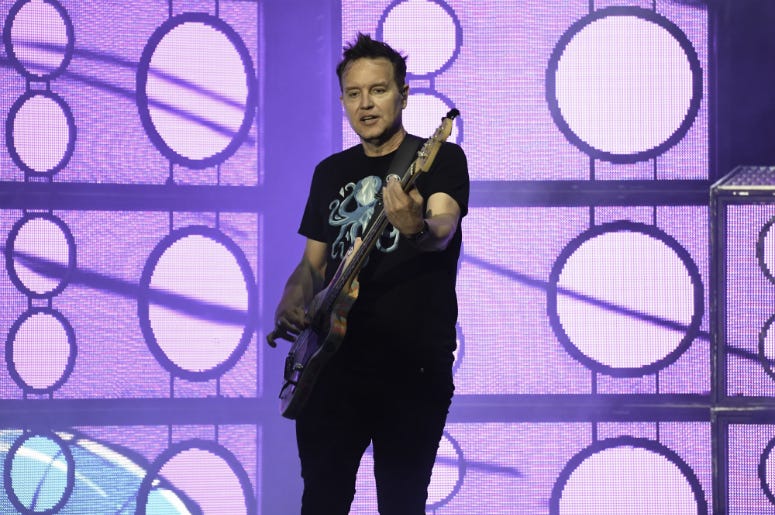 Mark Hoppus of Blink 182 in concert at Coral Sky Amphitheatre