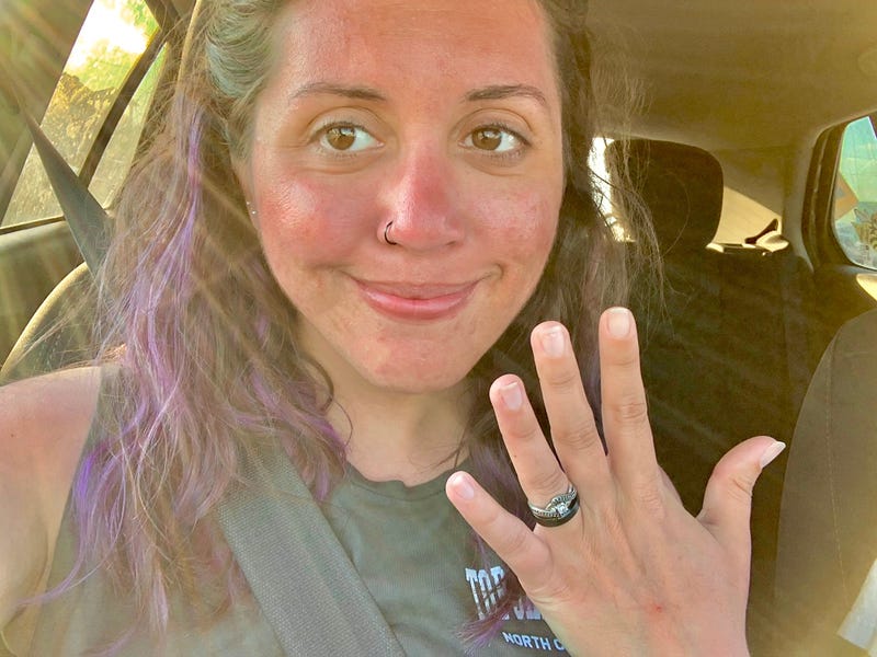 Alanna takes a selfie the day after the wedding