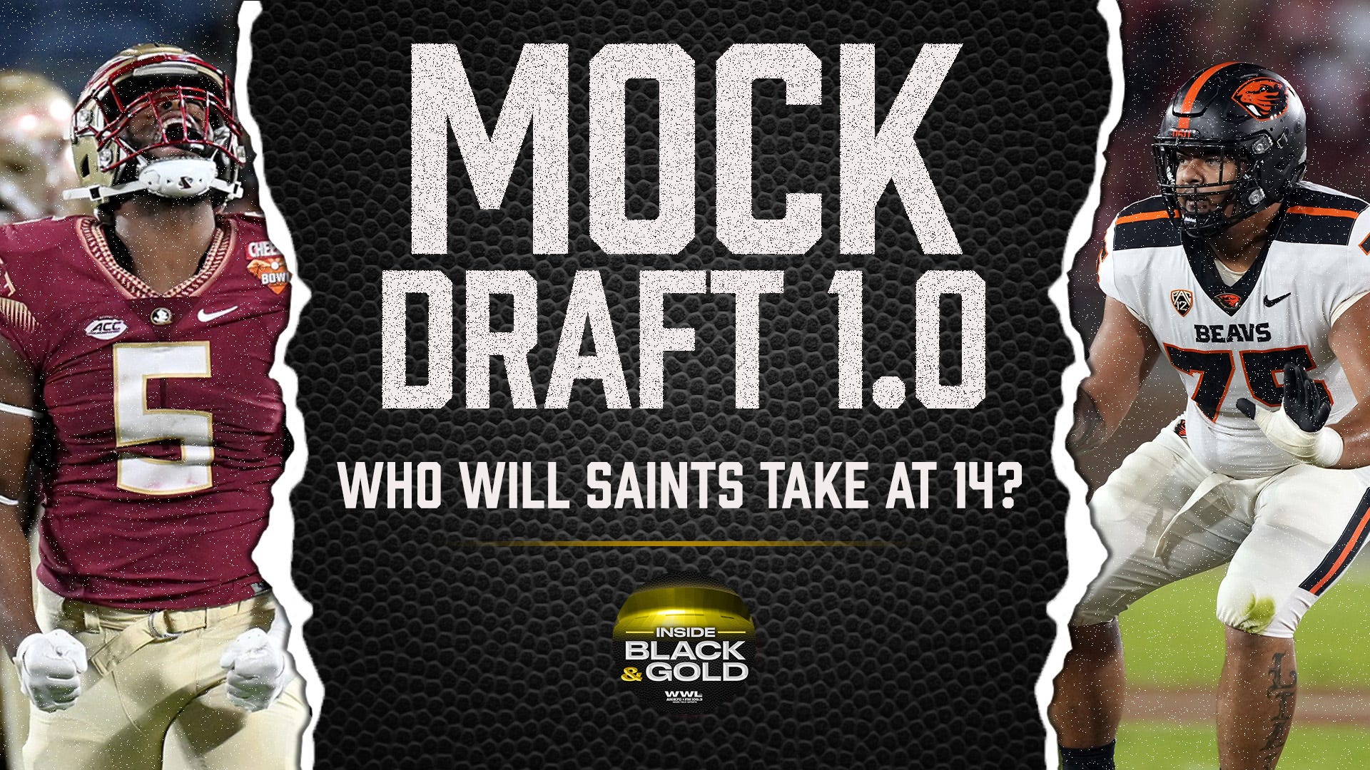 Mock Draft 1.0: Saints fill big needs with big (and big-time) players