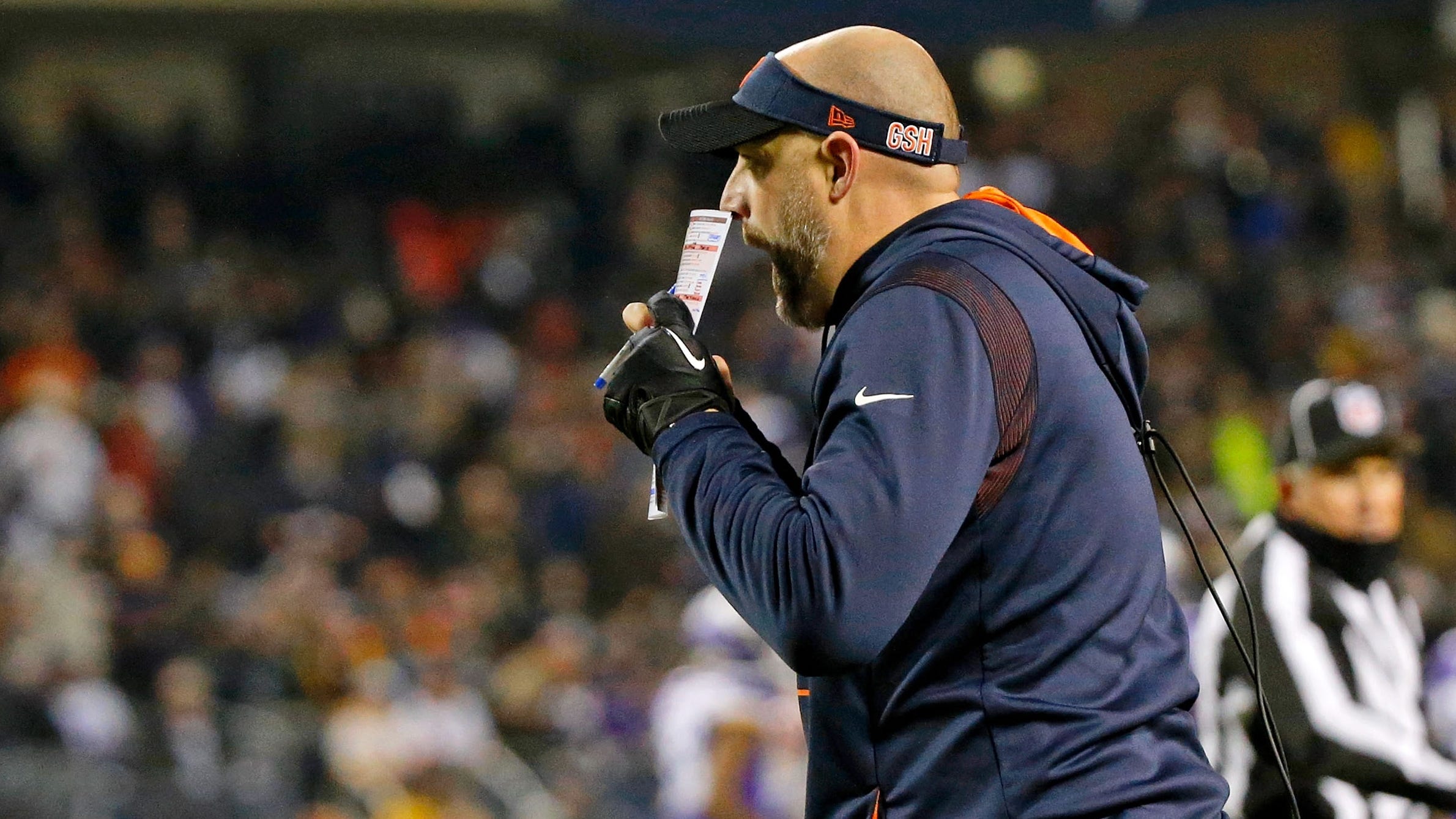 Haugh: Who was that ranting, raving coach in the visor? No wonder Bears lack discipline in 17-9 loss to Vikings