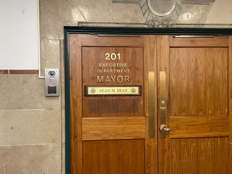 Sean Ryan's office door