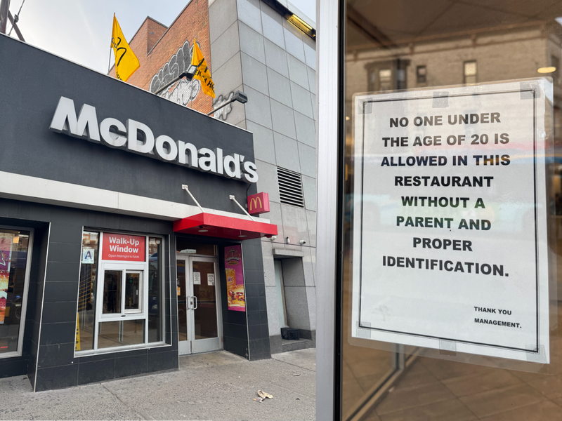 A McDonald's located at 2154 Nostrand Ave. in Flatbush is banning anyone under 20 years old from the location.