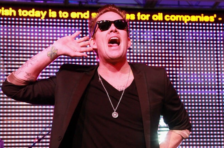 Mark McGrath of Sugar Ray performs with Camp Freddy at the 2013 Green Inaugural Ball at NEWSEUM 