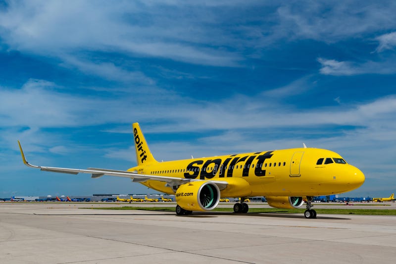 Yellow Spirit Airlines jet