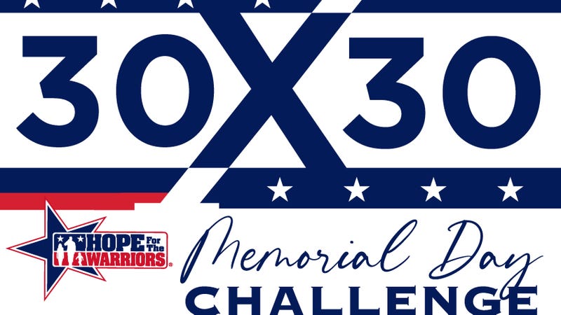 Hope For the Warriors will hold its annual 30-day fitness challenge in May in honor of Memorial Day.