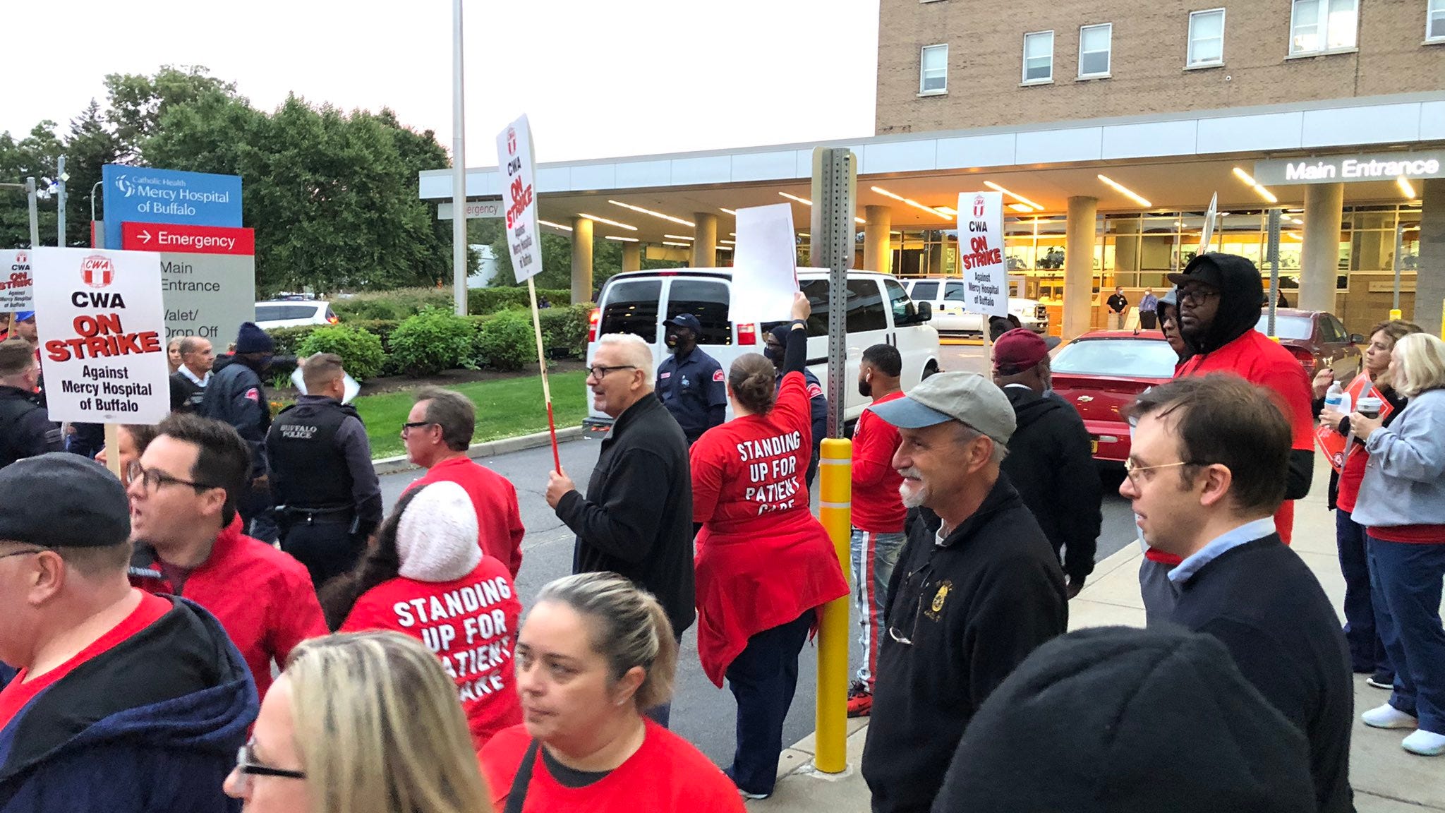 Catholic Health warns of ripple effect and recruiting concerns as striking continues; CWA begins airing tv commercial