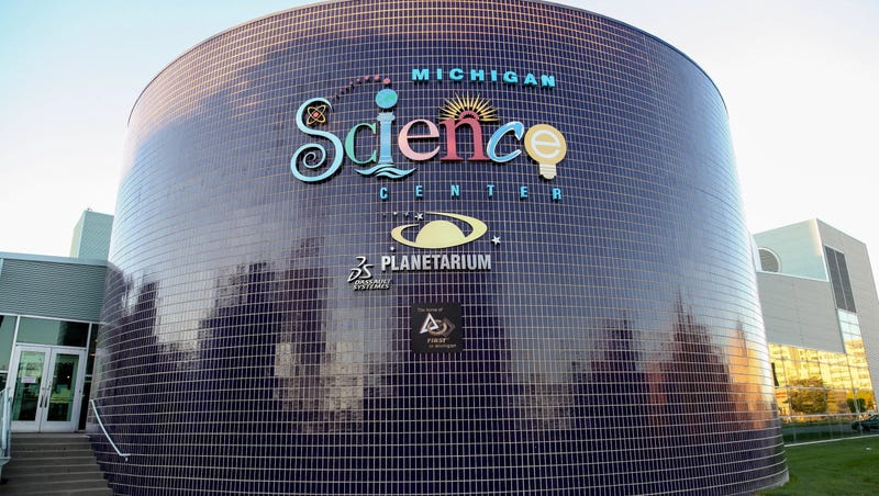 Outside look at Mi-Sci's planetarium