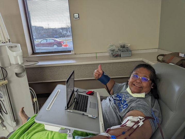 Michelle Prado at the hospital