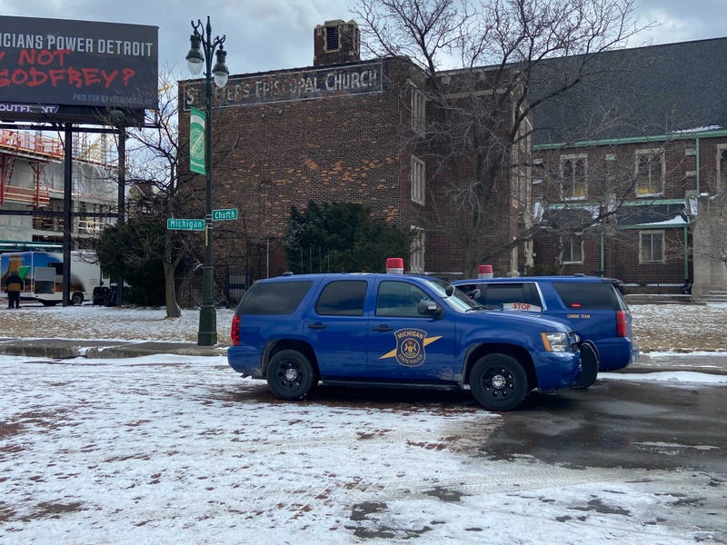 Two Michigan State Police SUVs
