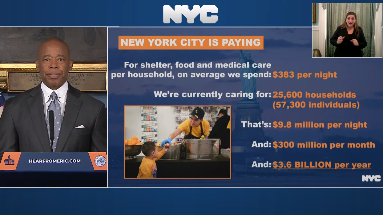 NYC MIGRANT CRISIS: Adams warns of $12B price tag as city spends nearly $10M a day