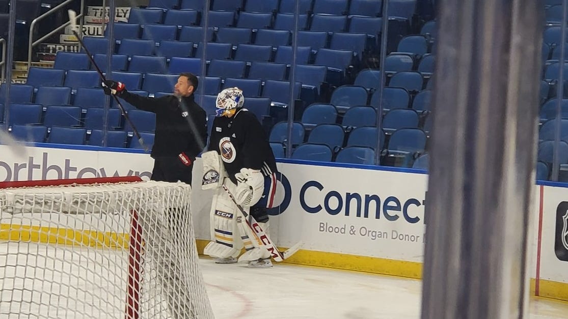 Devon Levi clears immigration, has first practice with Sabres
