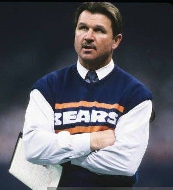 Mike Ditka at Super Bowl XX