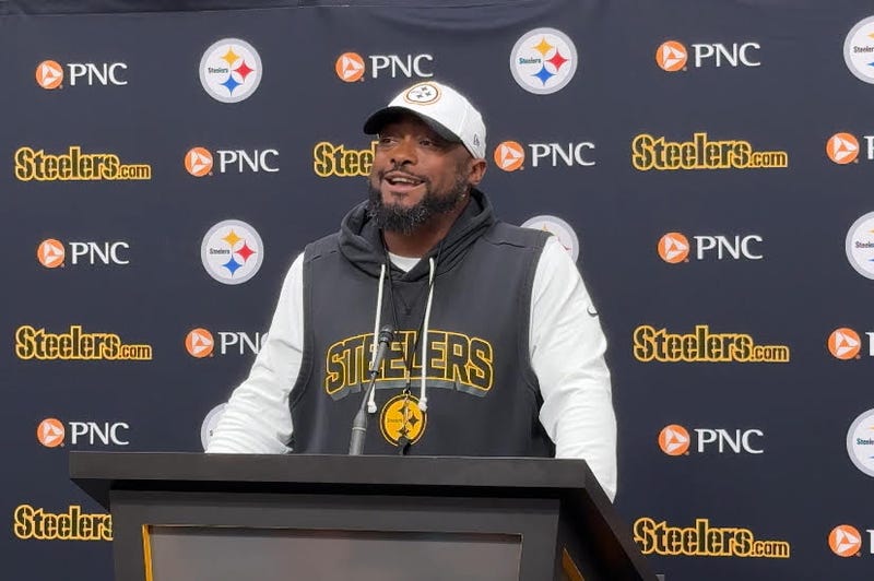 Mike Tomlin at a news conference