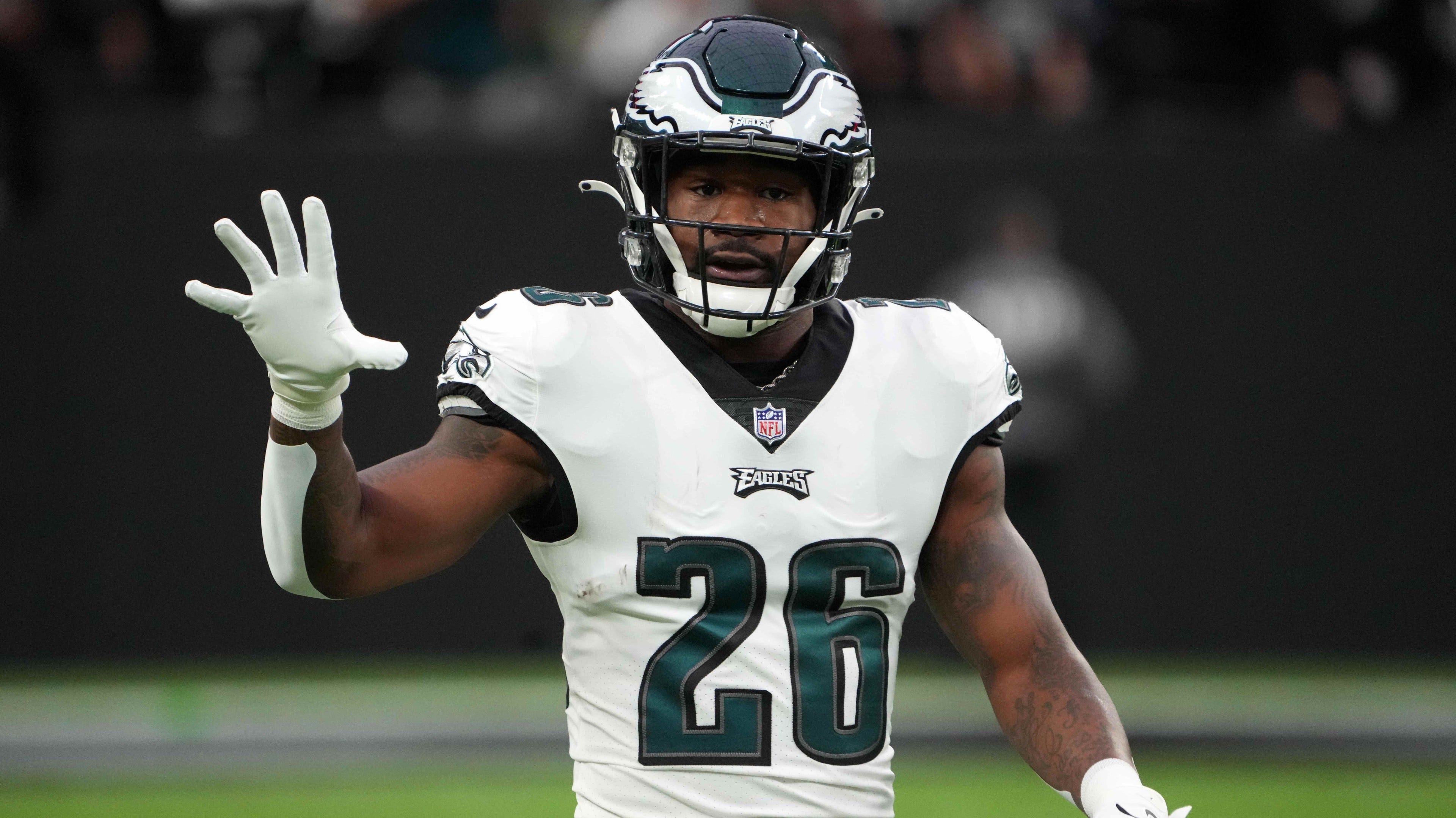 Miles Sanders carted to locker room with ankle injury