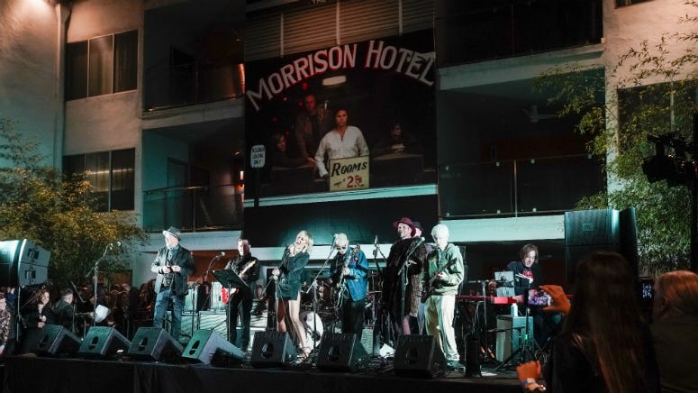 Miley Cyrus performs at the Sunset Marquis on February 08, 2020 in West Hollywood, California.