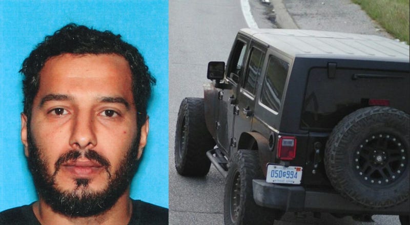 Jafar Almaarej and his black Jeep