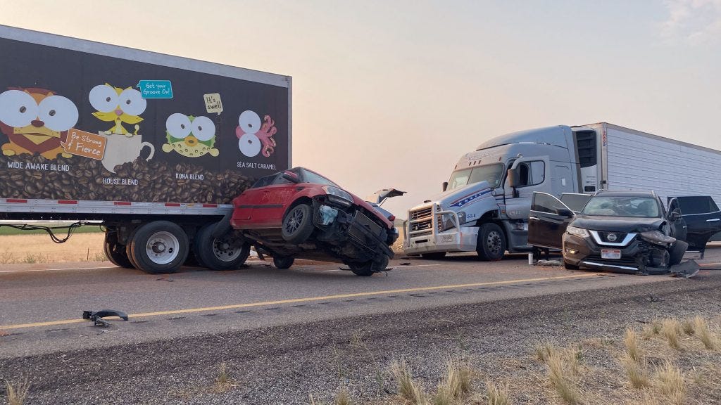 7 people killed in 20-vehicle pileup during Utah sandstorm