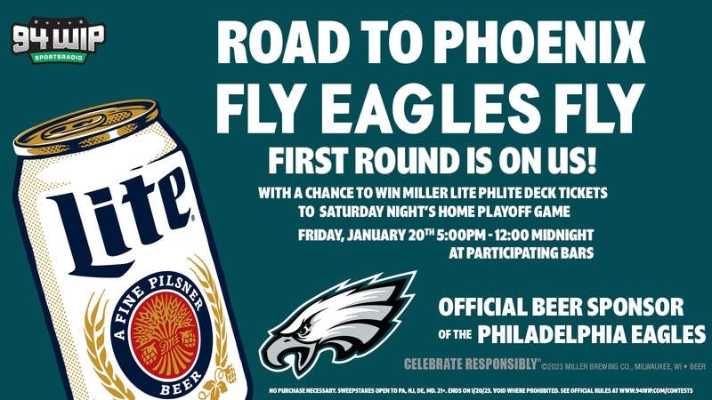 WIP Eagles Home Playoff Tickets Giveaway presented by Miller Lite