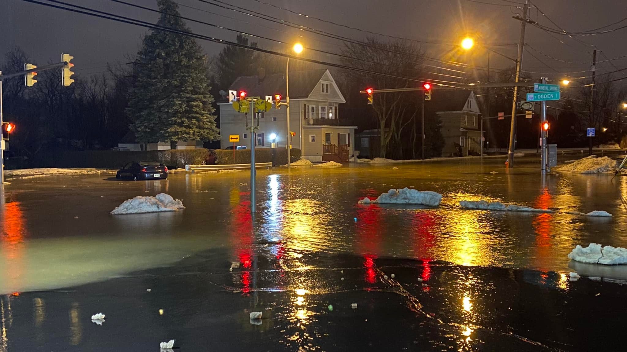 Weather in transition: Some flood evacuations result as waterways swell, temps fall and ice forms