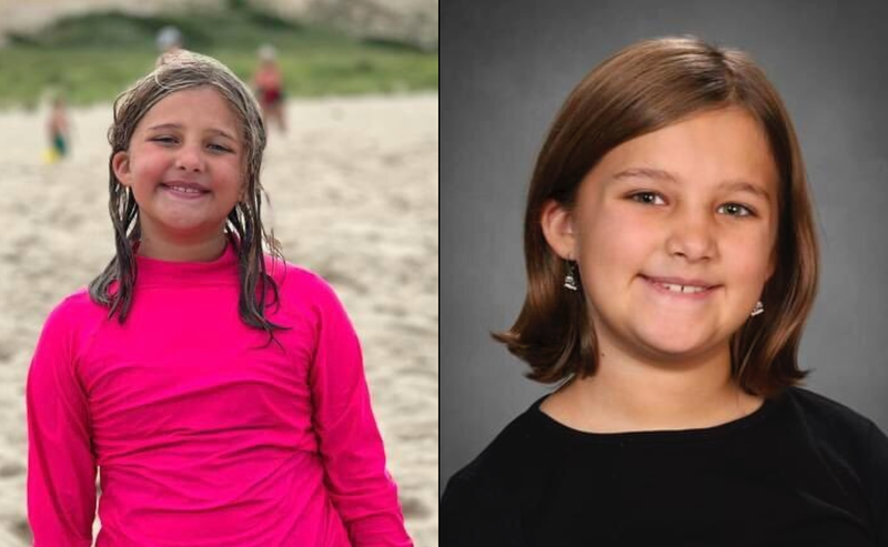 These photos provided by her family on Monday, Oct. 2, 2023, shows Charlotte Sena, 9, who vanished during a camping trip in upstate New York