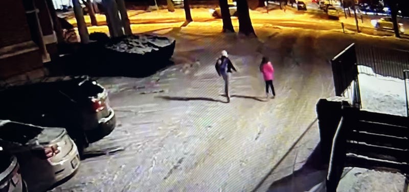 Surveillance screenshot of two missing children in Buffalo
