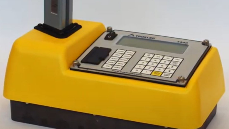 A picture of a portable nuclear gauge like one that state officials say is missing from a car that was stolen in Philadelphia. It has radioactive materials inside it, and the gauge could possibly have been damaged.
