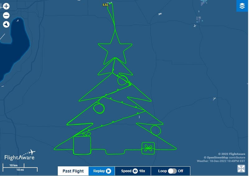 Holiday flight path