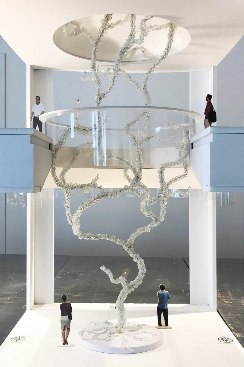 The main atrium will feature a huge piece of art by Maya Lin