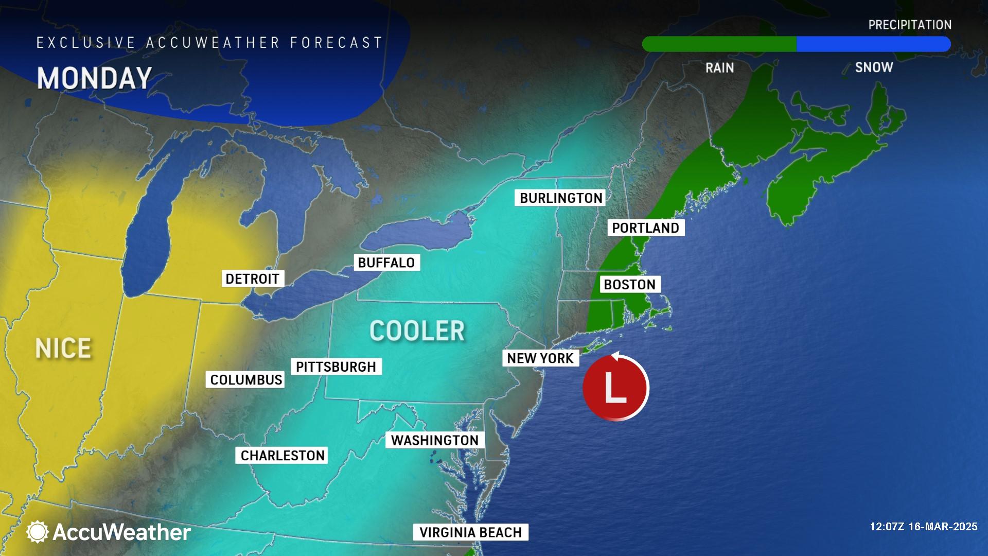 Following record high temperatures Sunday, an up-and-down forecast for week ahead