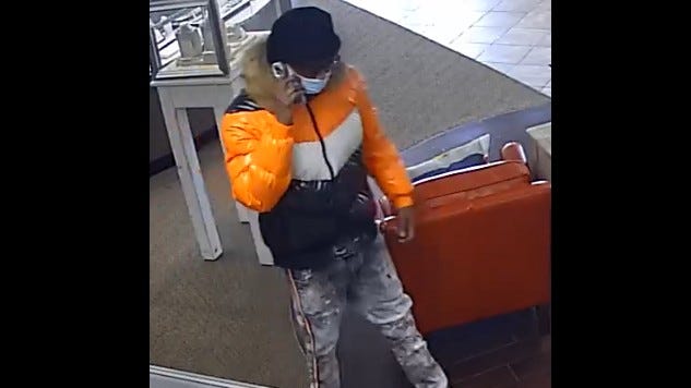Police: thief 'violently' snatches rings worth $50,000 from grasp of jewelry store clerk in Monroe [PICTURES]