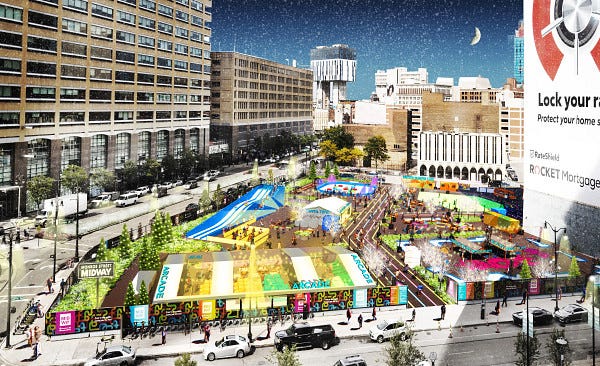 Rendering of Monroe Street Midway