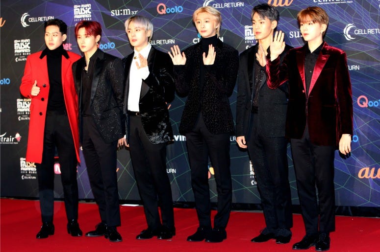 MonstaX attends the 2019 Mnet Asian Music Awards