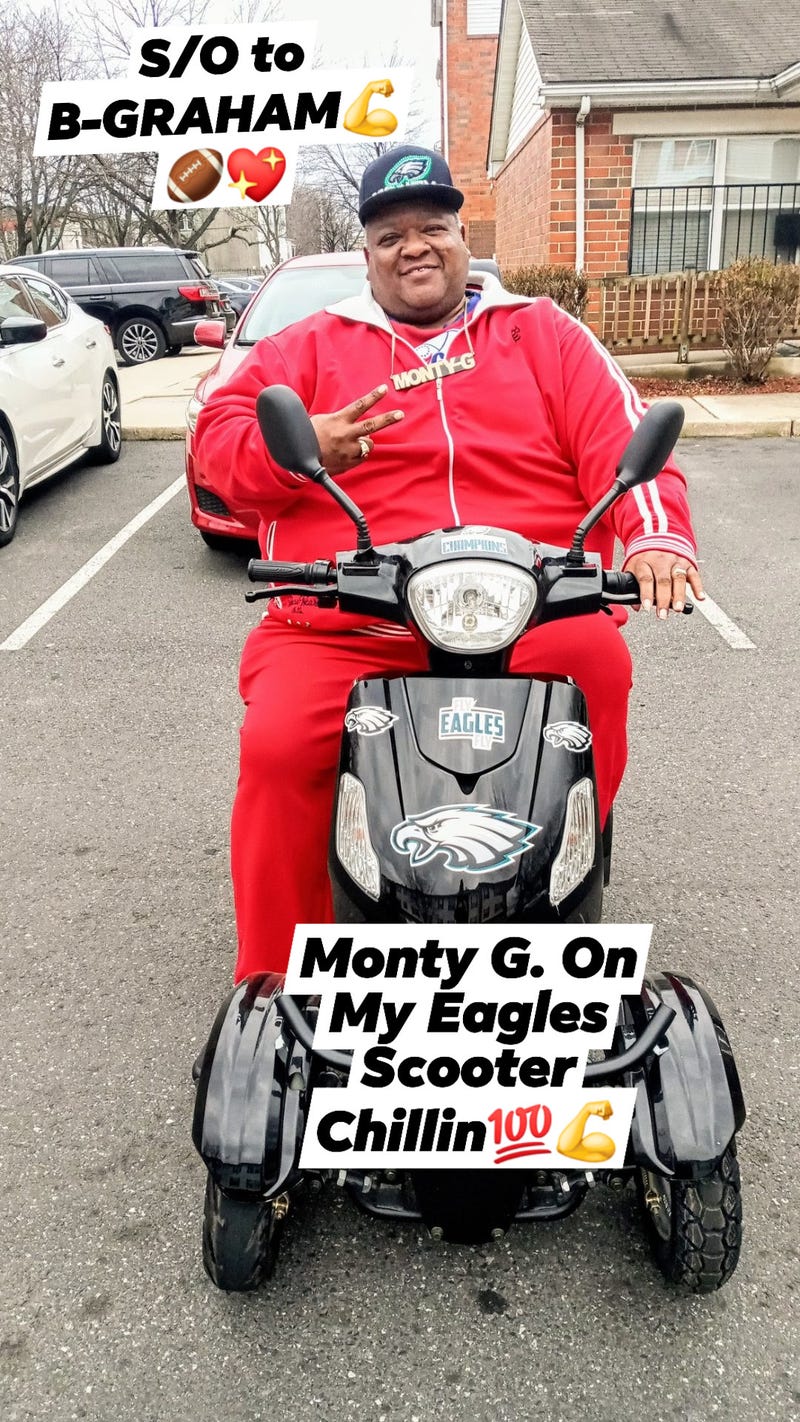 Monty G's scooter, donated by the Eagles' Brandon Graham, as shared on social media.