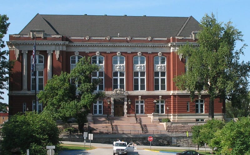 Missouri Supreme Court Building across from Missouri State Capitol in Jefferson City, Missouri.