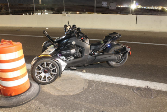 Scene of a fatal motorcycle crash on 8-27-21