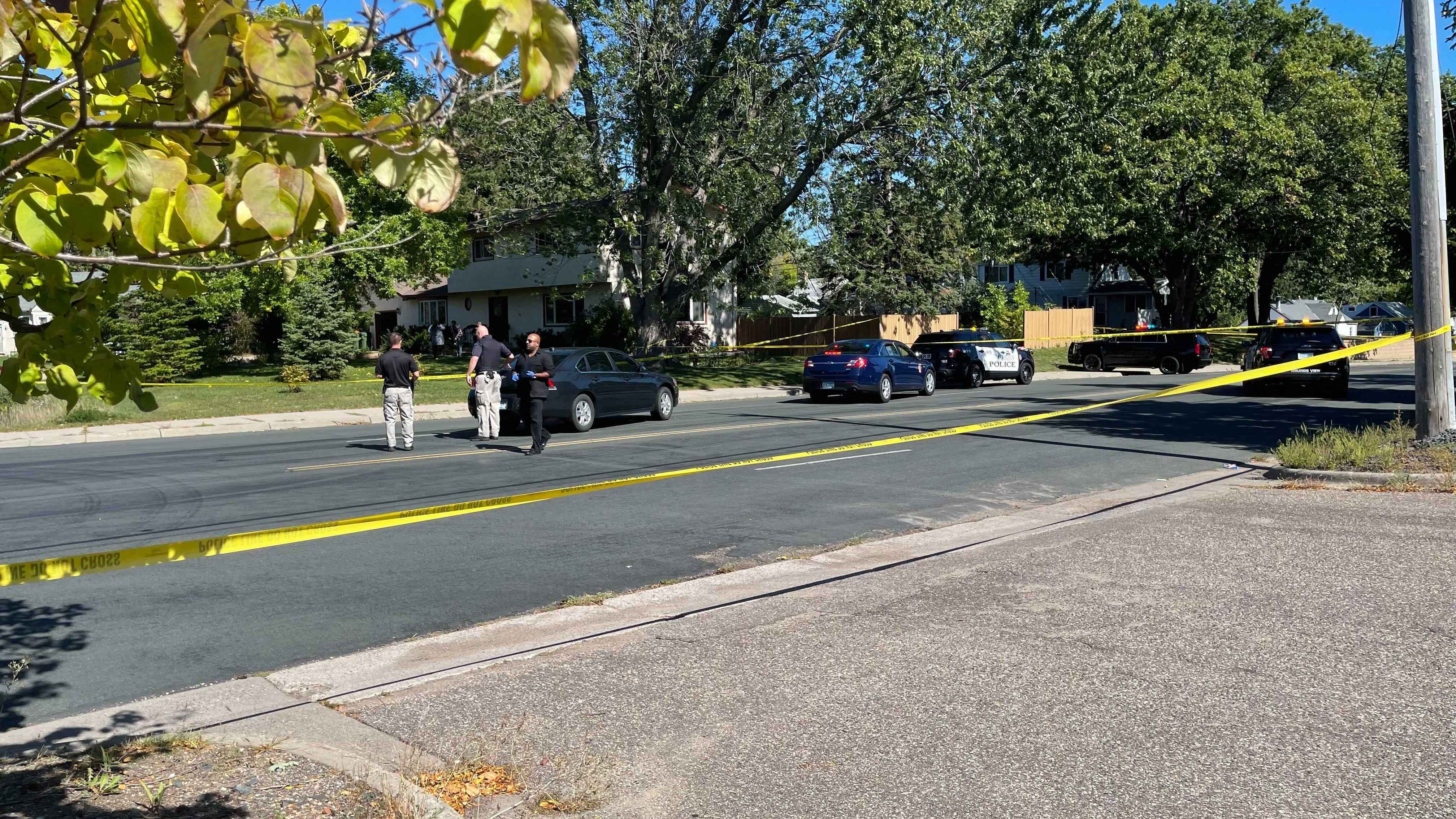 Suspect shooting at police hit with cop car in Mounds View