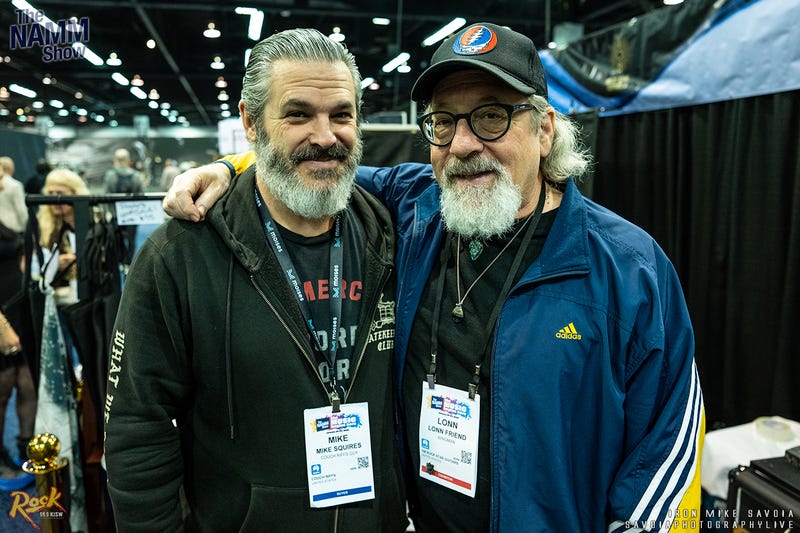 Seattle's own Mike Squires and legend Lonn Friend (RIP Magazine) - NAMM Show - Anaheim, CA Convention Center 1/24/26