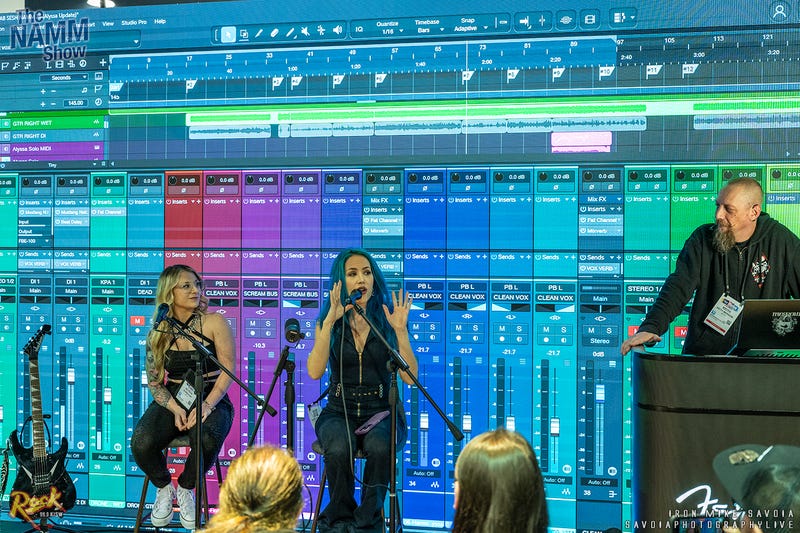 Alyssa Day & Alissa White-Gluz at Fender Studios booth - NAMM Show - Anaheim, CA Convention Center 1/24/26