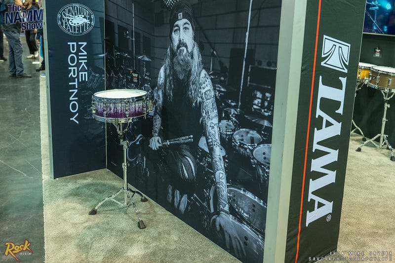 Mike Portnoy (Dream Theater) Tama snare display - NAMM Show - Anaheim, CA Convention Center 1/24/26