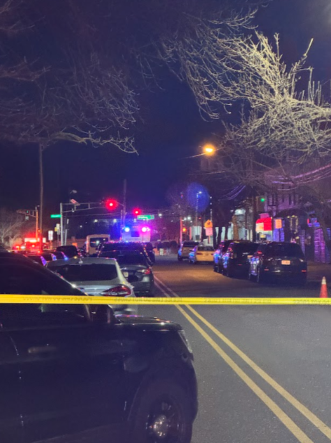 The shooting happened near Broadway and Carteret Street at about 6:30 p.m.