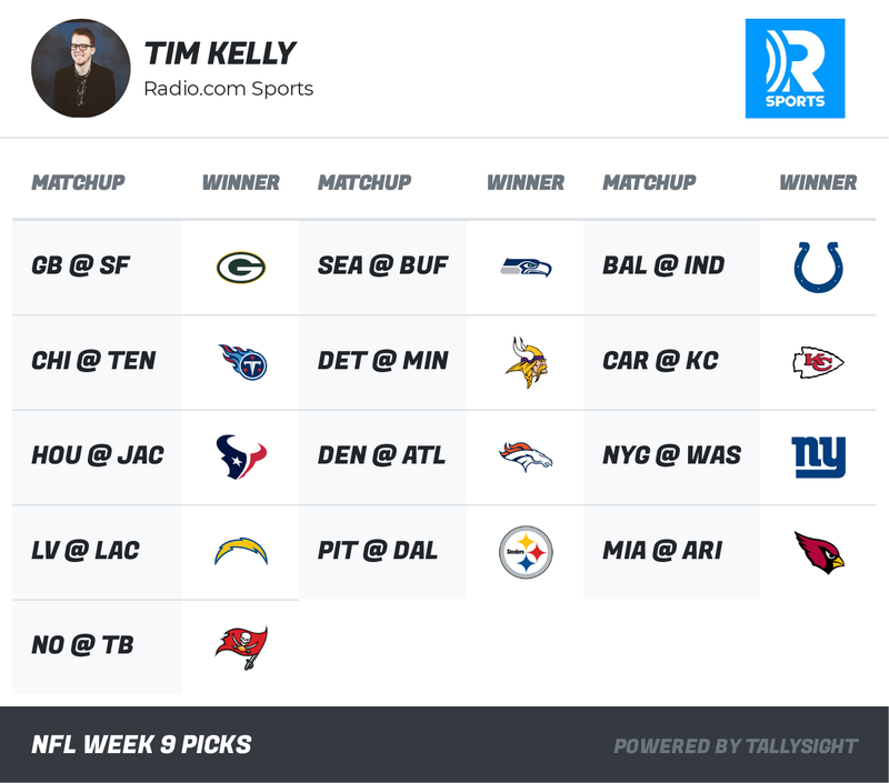 NFL Week 9 picks