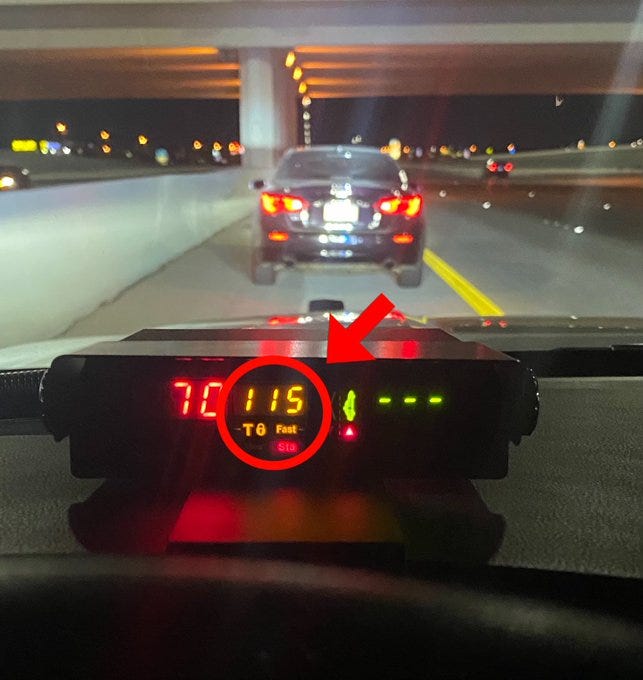 Nevada Highway Patrol pulls over a speeder