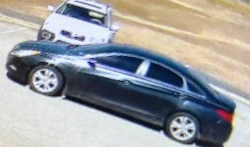 Police are looking for the driver of this dark-colored, four-door sedan that struck a man before leaving Gloucester Township Community Park on Monday.