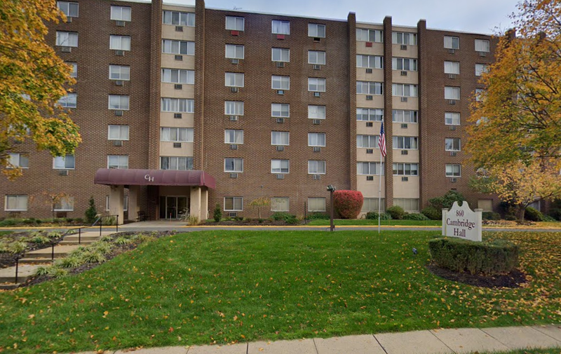 Cambridge Hall apartments at 860 Lower Ferry Rd. in Ewing, New Jersey.