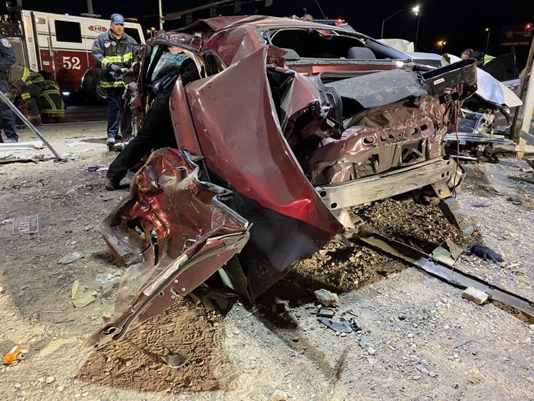 Scene of a fatal crash at Cheyenne and Commerce on 1/29/22